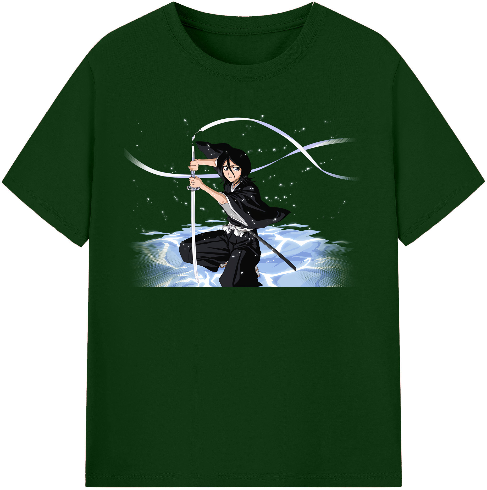 （画像用） ブリーチ 朽木ルキア BLEACH Kuchiki Rukia 綿100％半袖Tシャツ（フロントプリント）